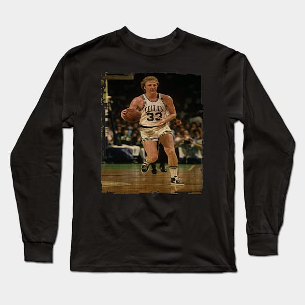 Larry Bird Celtics Vintage Long Sleeve T-Shirt by CAH BLUSUKAN